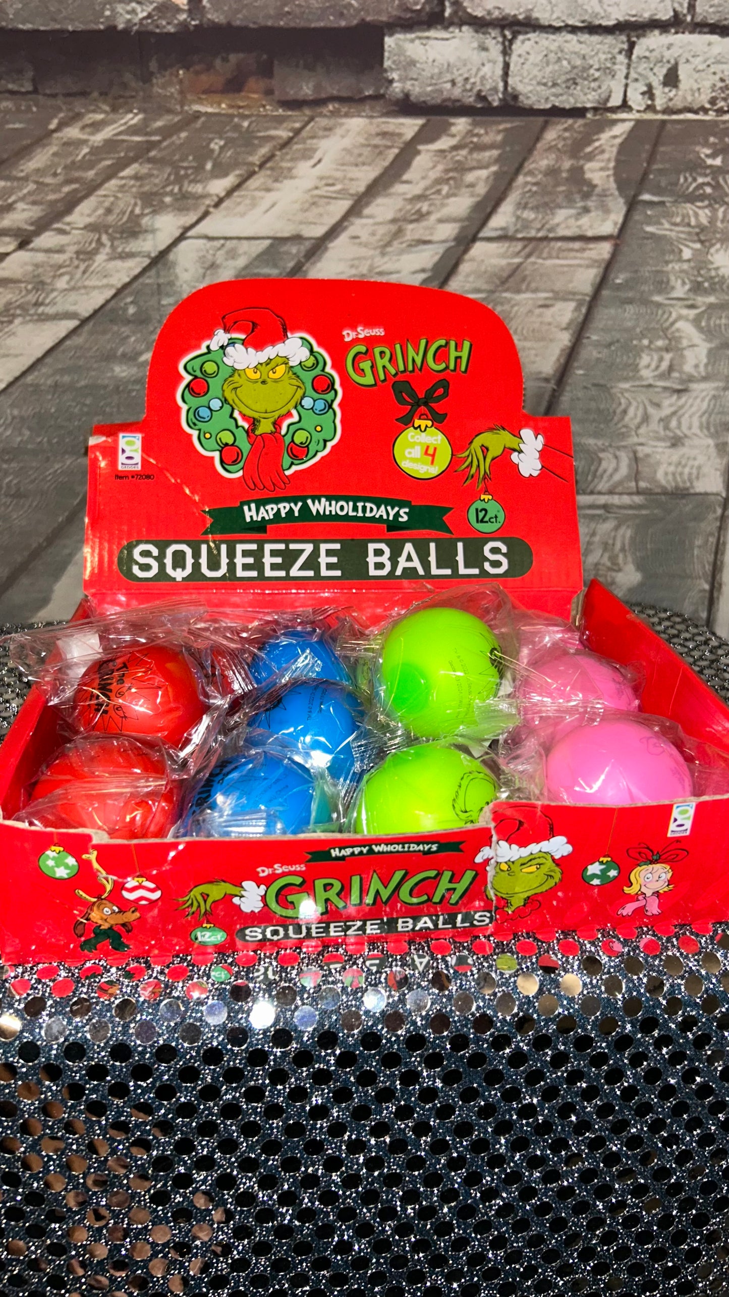Grinch Squeeze Ball Red Color