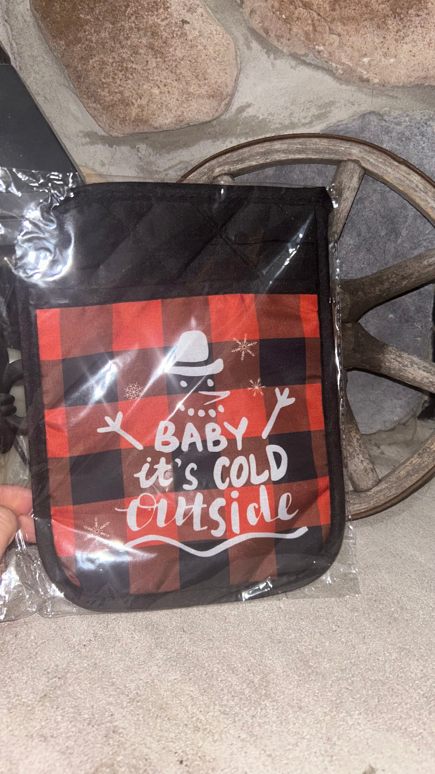 Individually Wrapped Holiday Hot Pad with Side Pocket