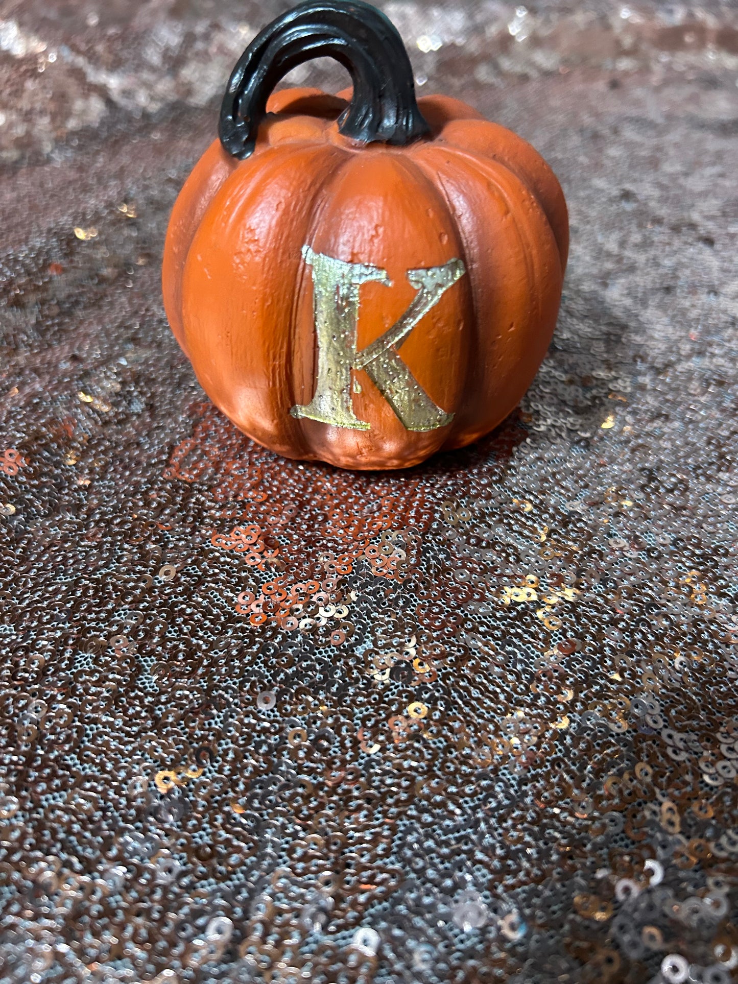 Pumpkin Letter K Decor