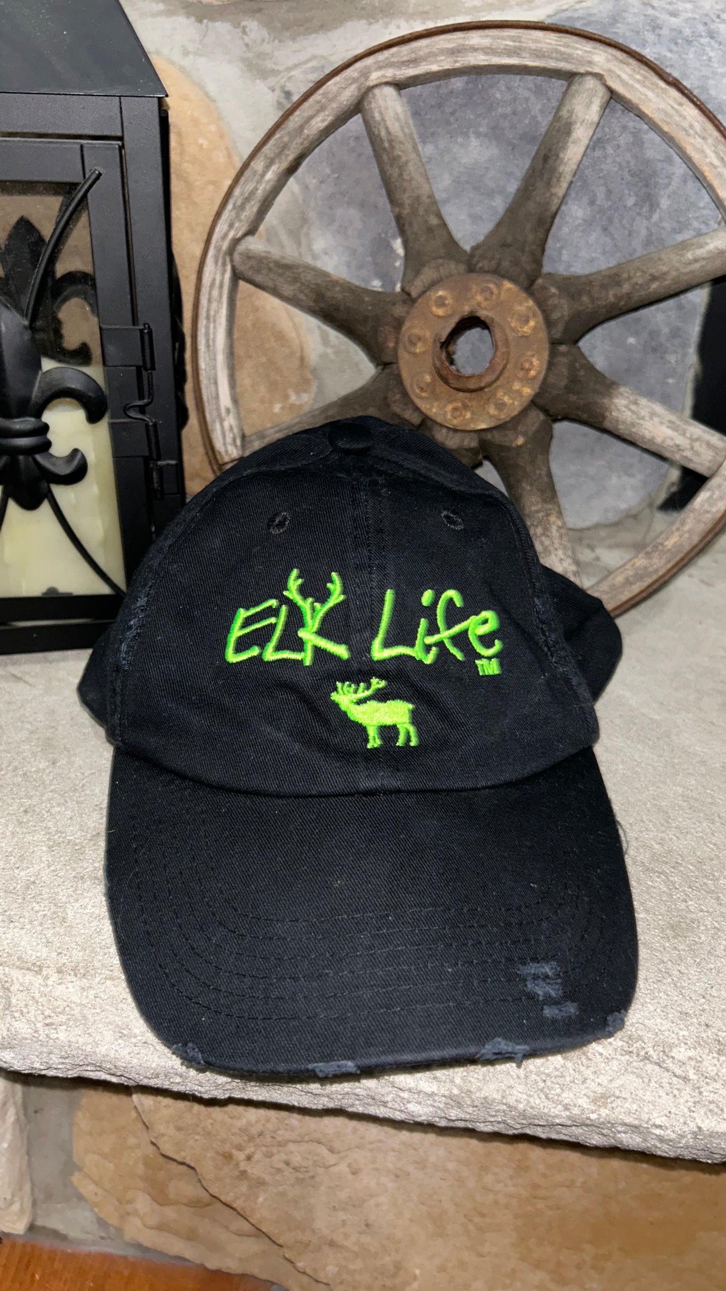 Adult Hat onesize made with distressed look