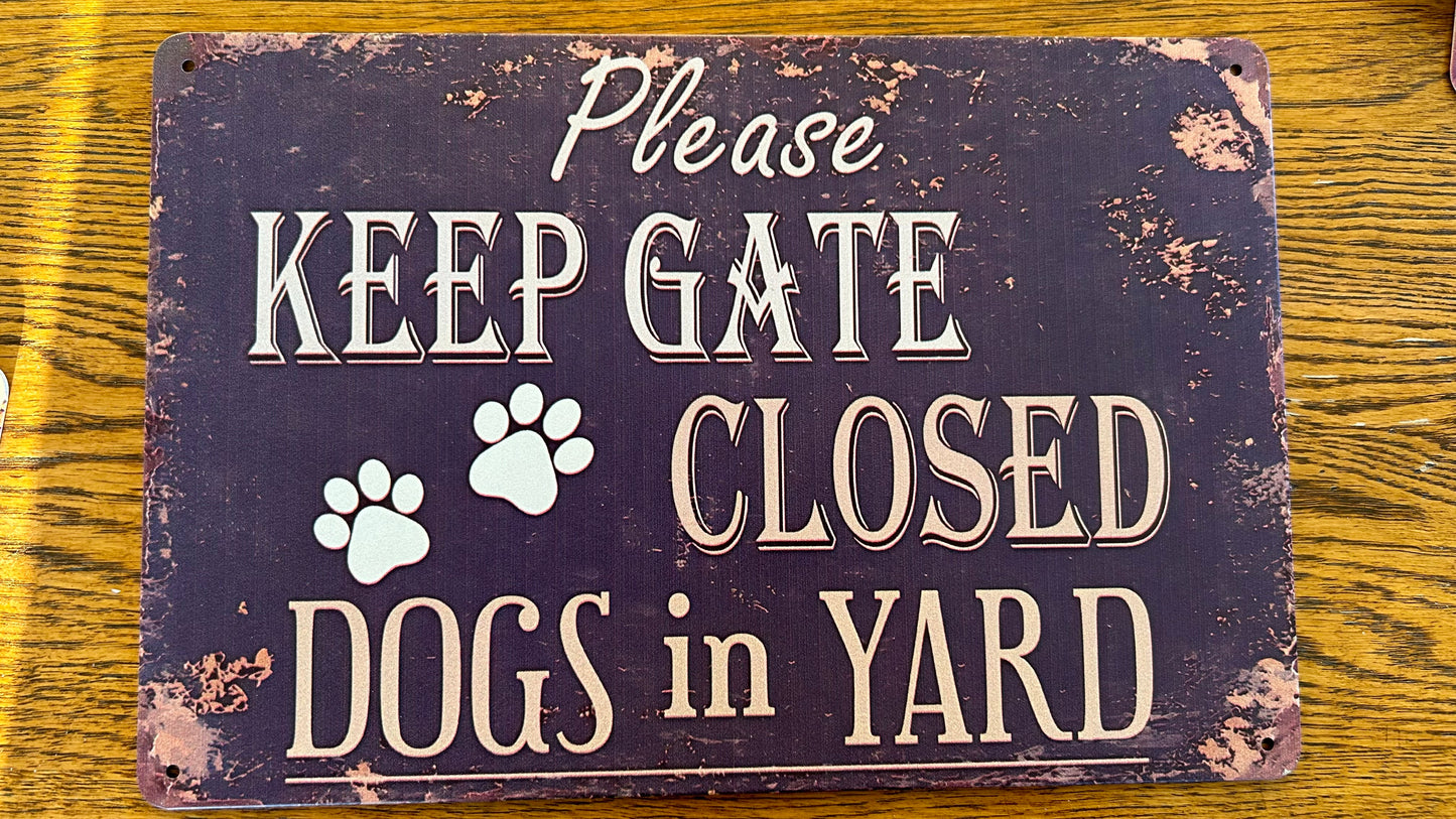 Metal Tin Decor Sign 8x12