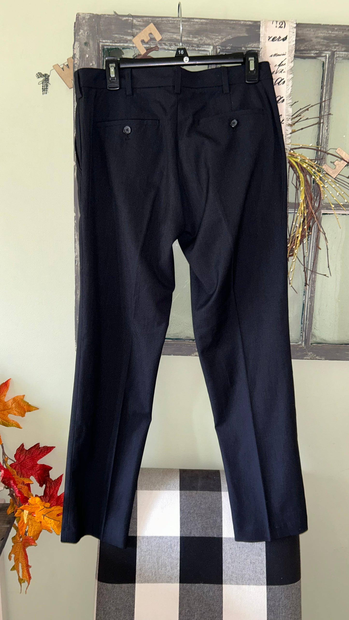 Men’s dress slacks dark blue- Black color 30x30 slim