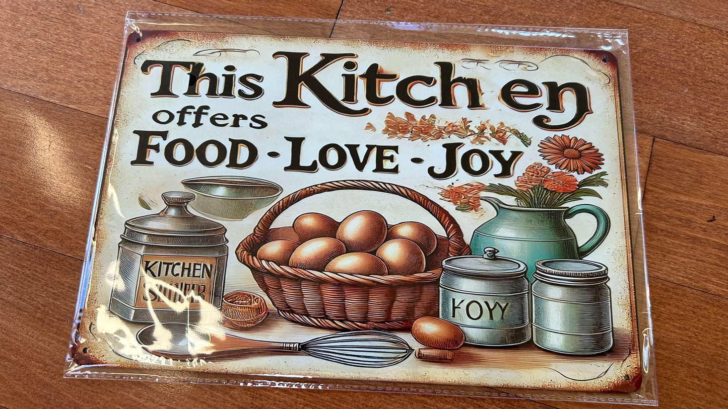 Metal Tin Decor Sign 8x12