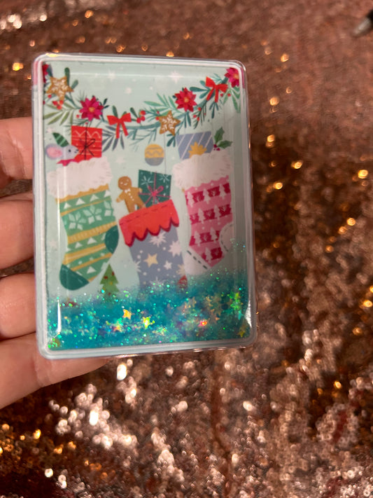 Christmas Hard case snow globe Mirror