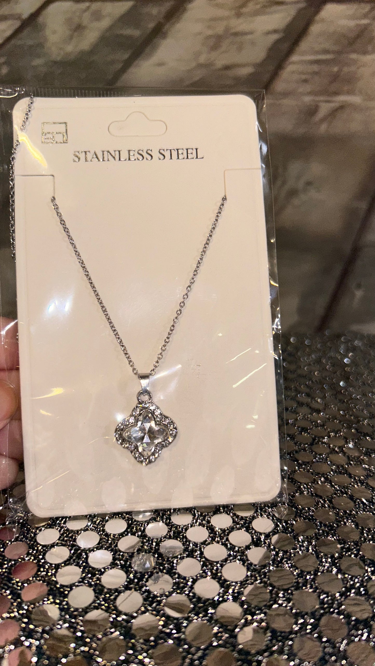 Stainless steel Stone Necklace