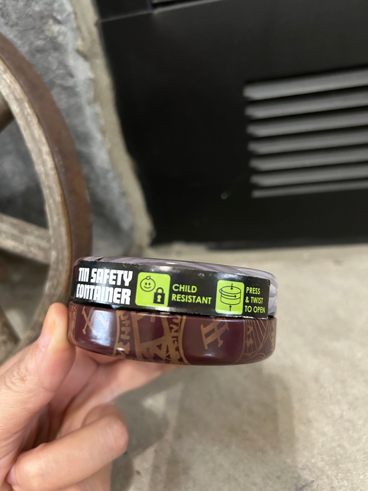 Tin Safety Medicine - Etc Container Child Resistant