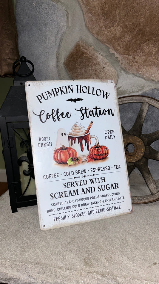 Metal Decor tin Sign 12x8