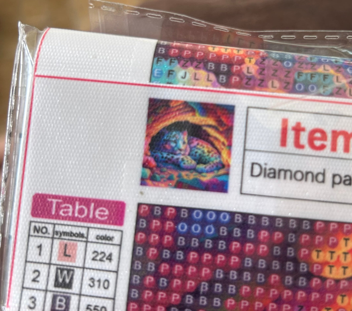 New in package Diamond Art kits 7.87x7.87 Rainbow tiger