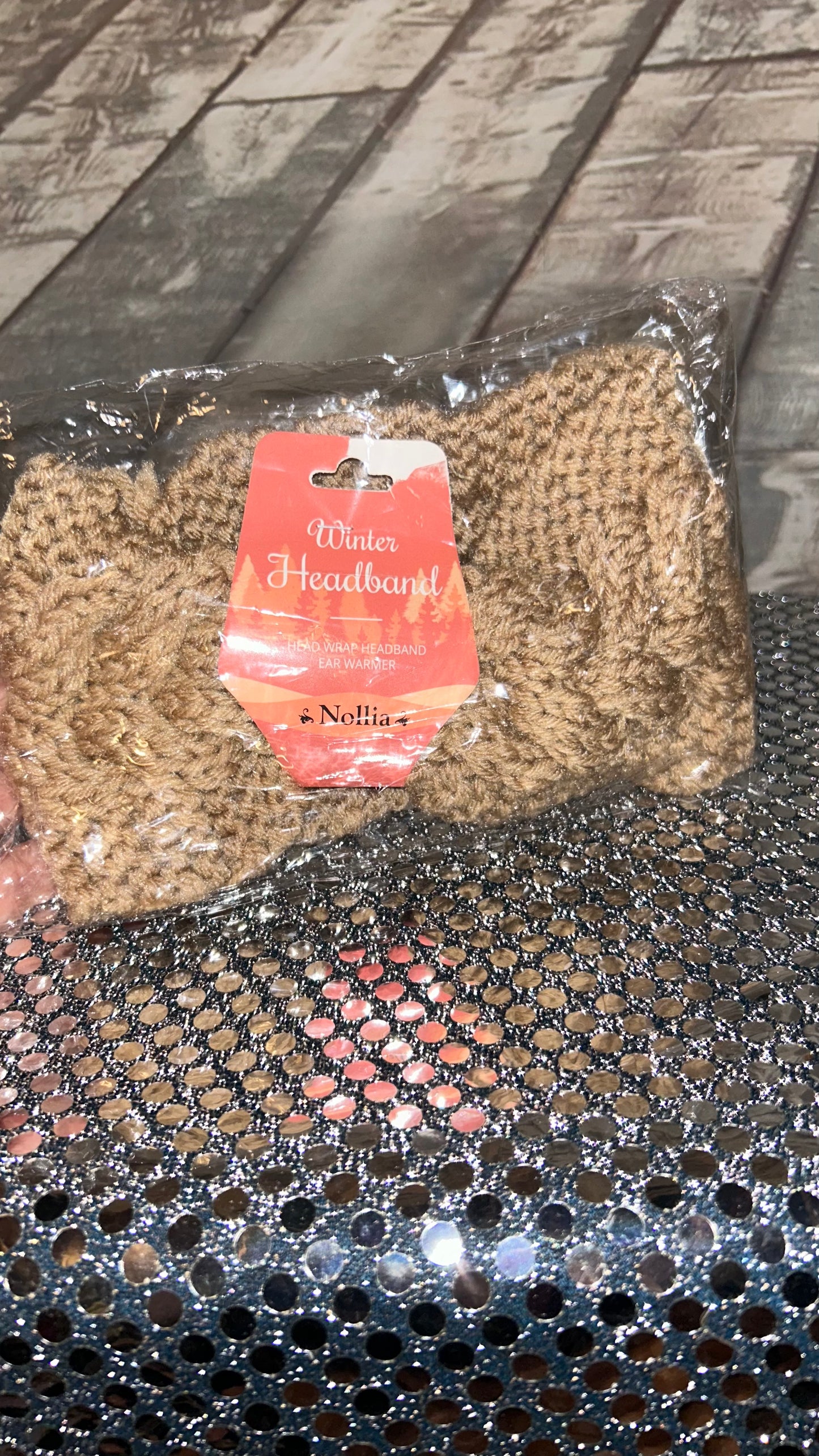 Womens Warm comfortable Headband with stretch (mocha)