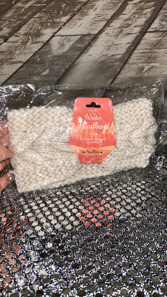 Womens Warm comfortable Headband with stretch (taupe)