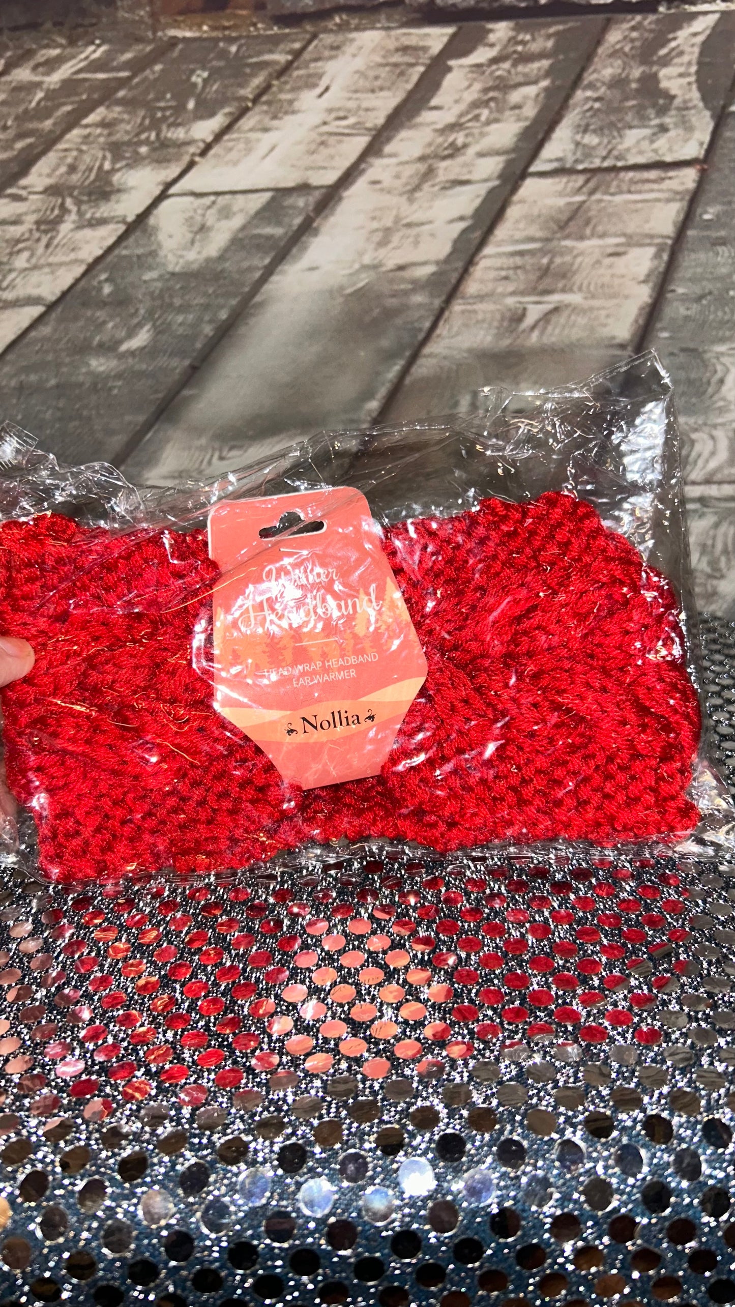 Womens Warm comfortable Headband with stretch (Red)