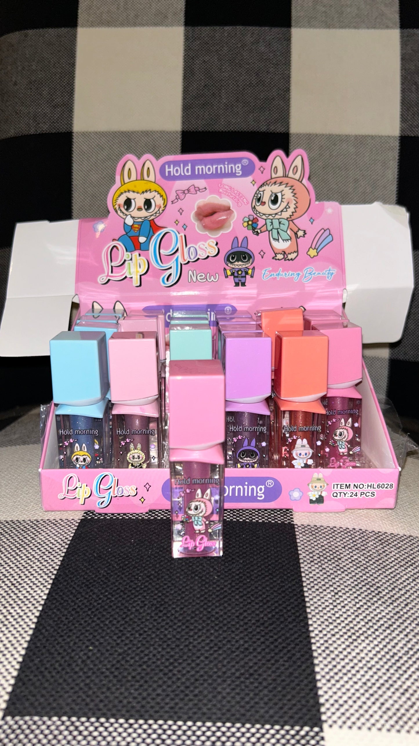 Labubu Lip Gloss (Dark Pink Lid)