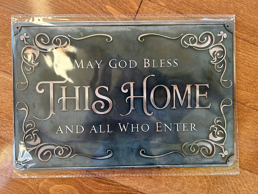 Metal Tin Decor Sign 8x12