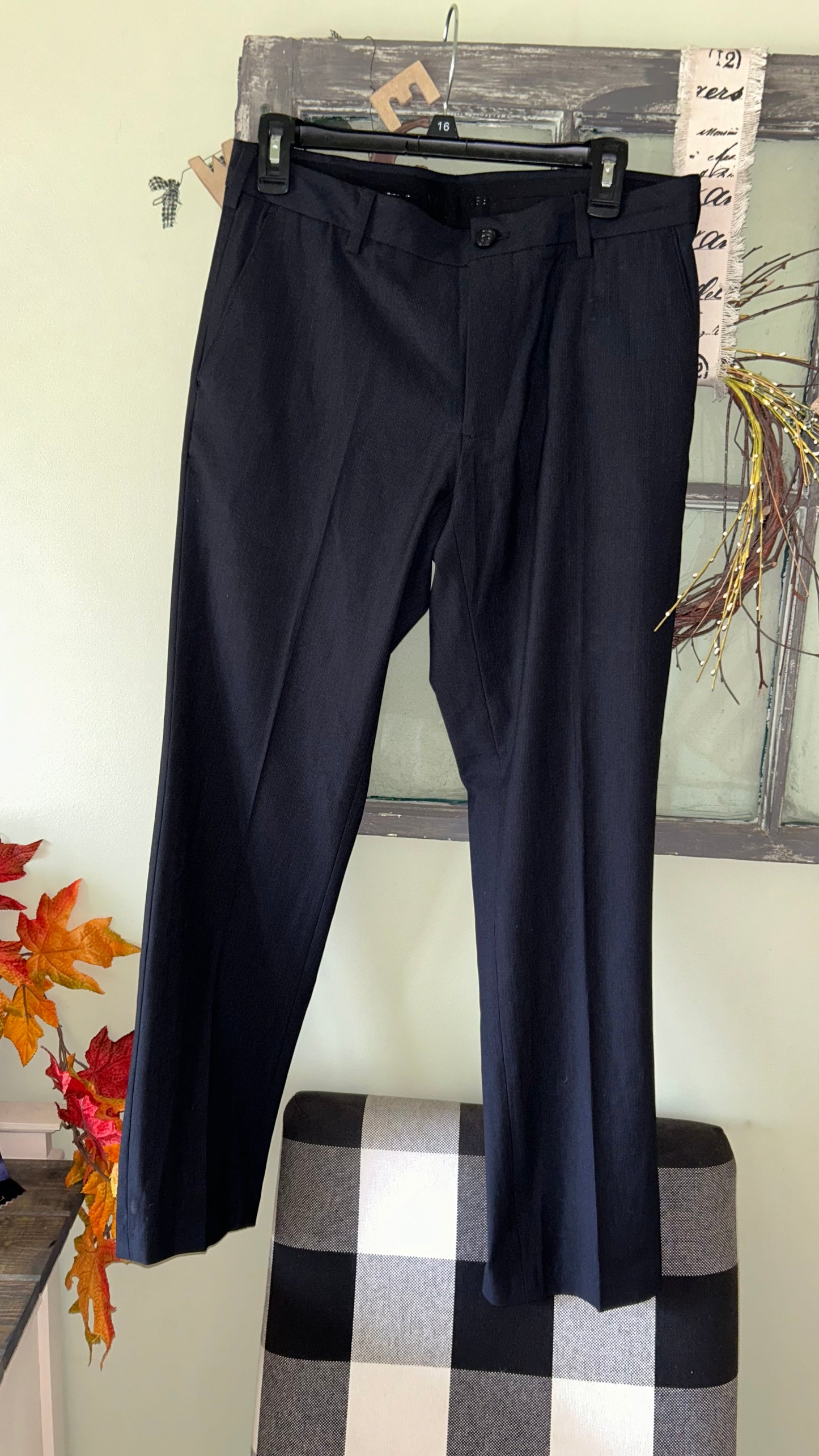 Men’s dress slacks dark blue- Black color 30x30 slim