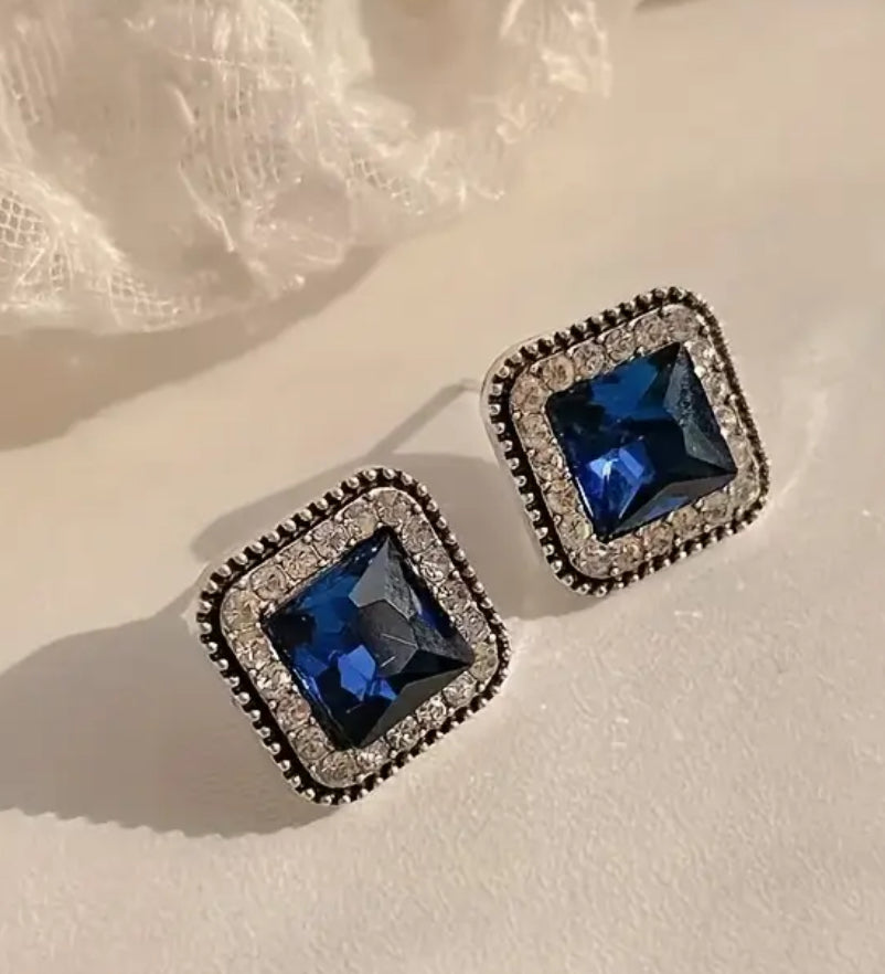 Womens Beautiful Blue Fashion Earrings