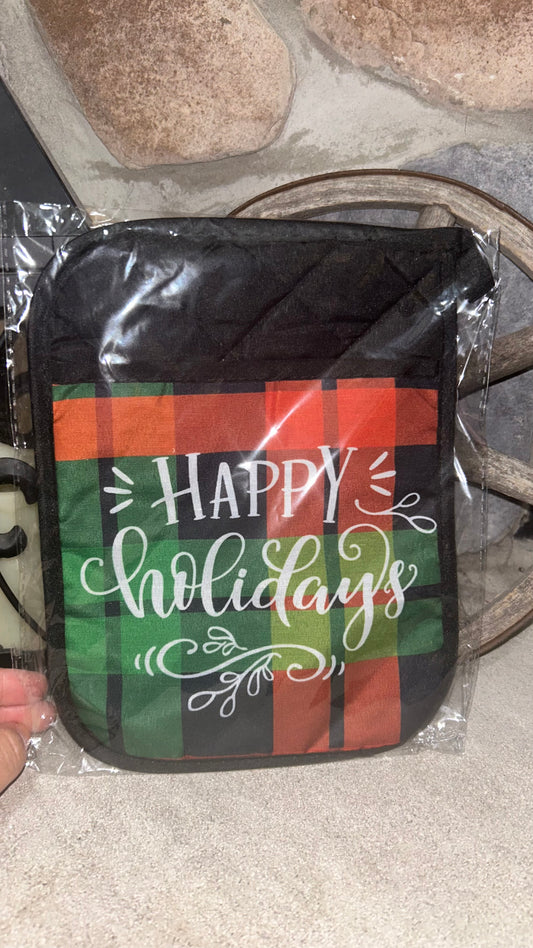Individually Wrapped Holiday Hot Pad with Side Pocket