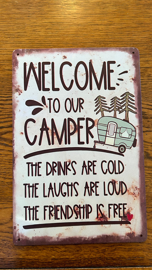 Metal Tin Decor Sign 8x12