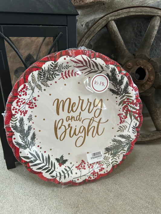 Holiday 16 Count Heavy Paper Plates