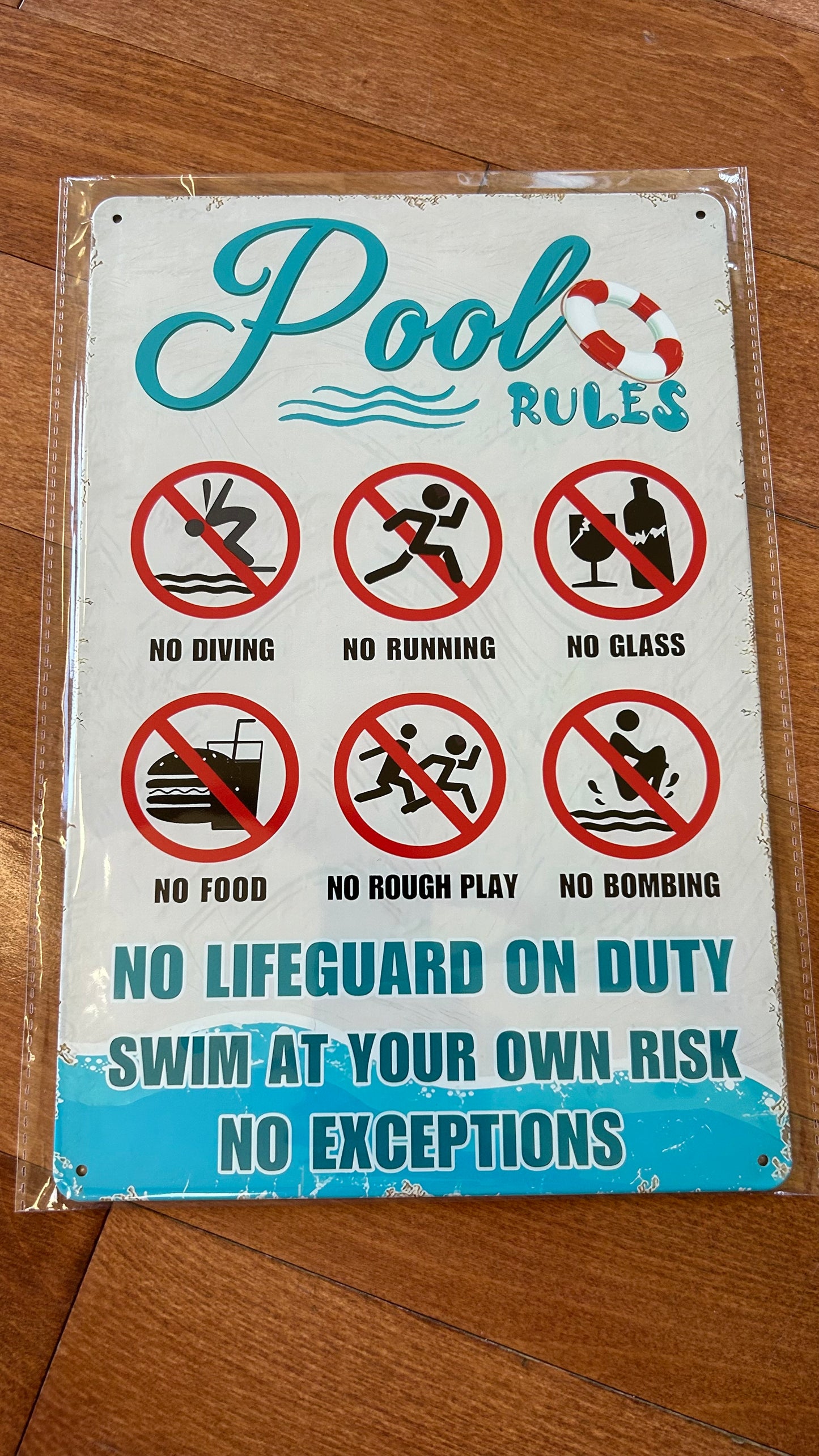 Metal Tin Decor Sign 8x12