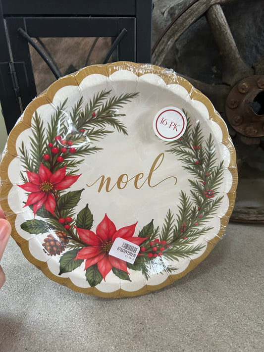 Holiday 16 Count Heavy Paper Plates