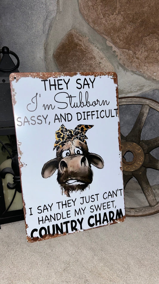 Metal Decor tin Sign 12x8