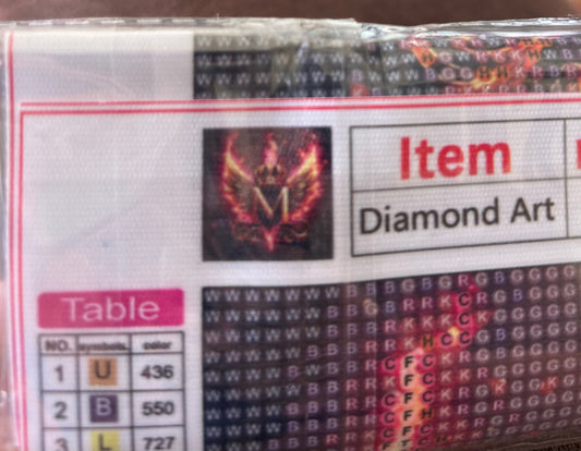 New in package Diamond Art kits 7.87x7.87 Letter M